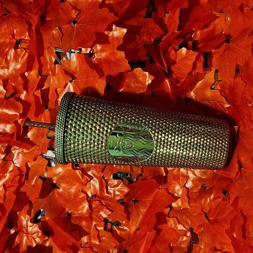 Metallic Green Starbucks cup
